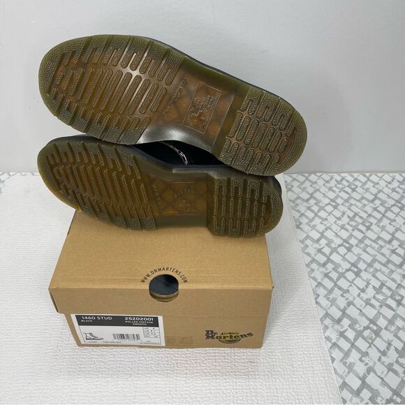 Dr MARTENS Men's 1460 Stud Rolled Vintage Black Boot Size 7 EU 39 - Picture 5 of 8